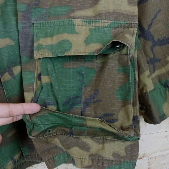 VTG Military USMC Shirt M RDF ERDL Camo 70s Jungle Coat Hot Weather Ripstop - Picture 8 of 15